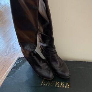 Lauren Ralph Lauren Dark Leather Boots